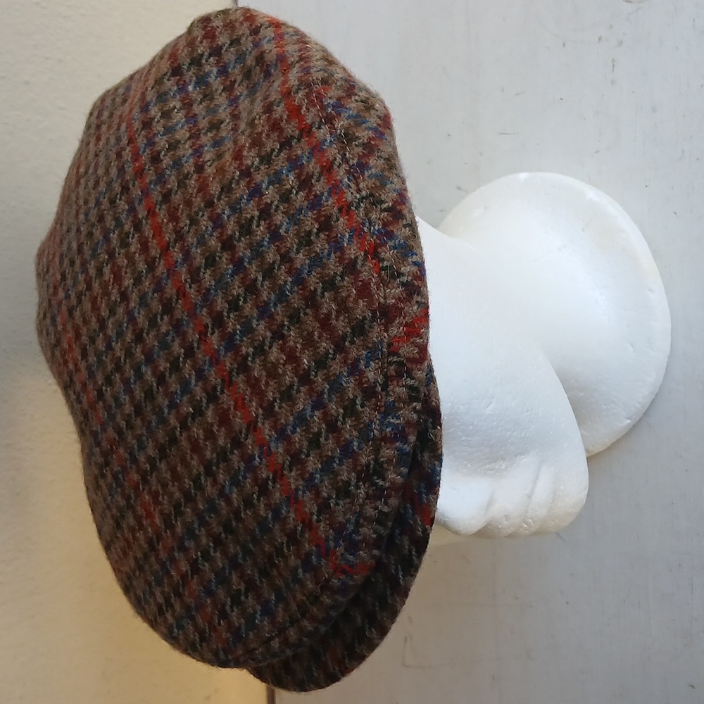Aquascutum London Brown Multi-Color Tweed Flat Cap